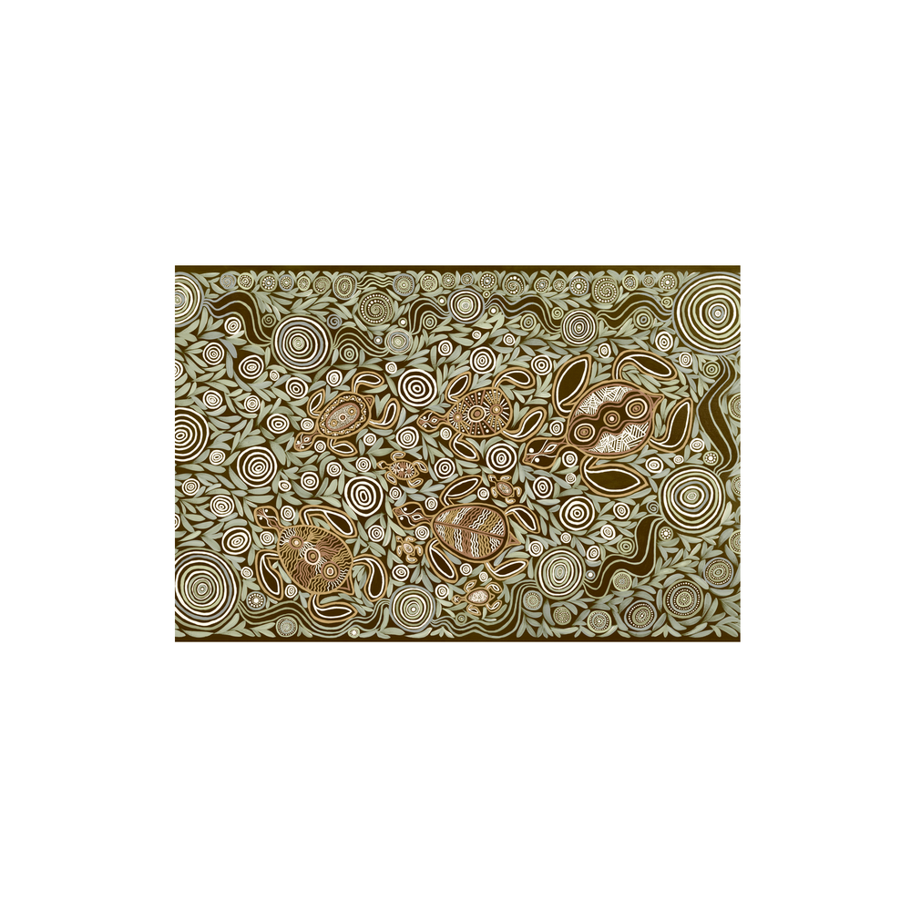 Turtles In Deep Water Dreaming, Brown tone