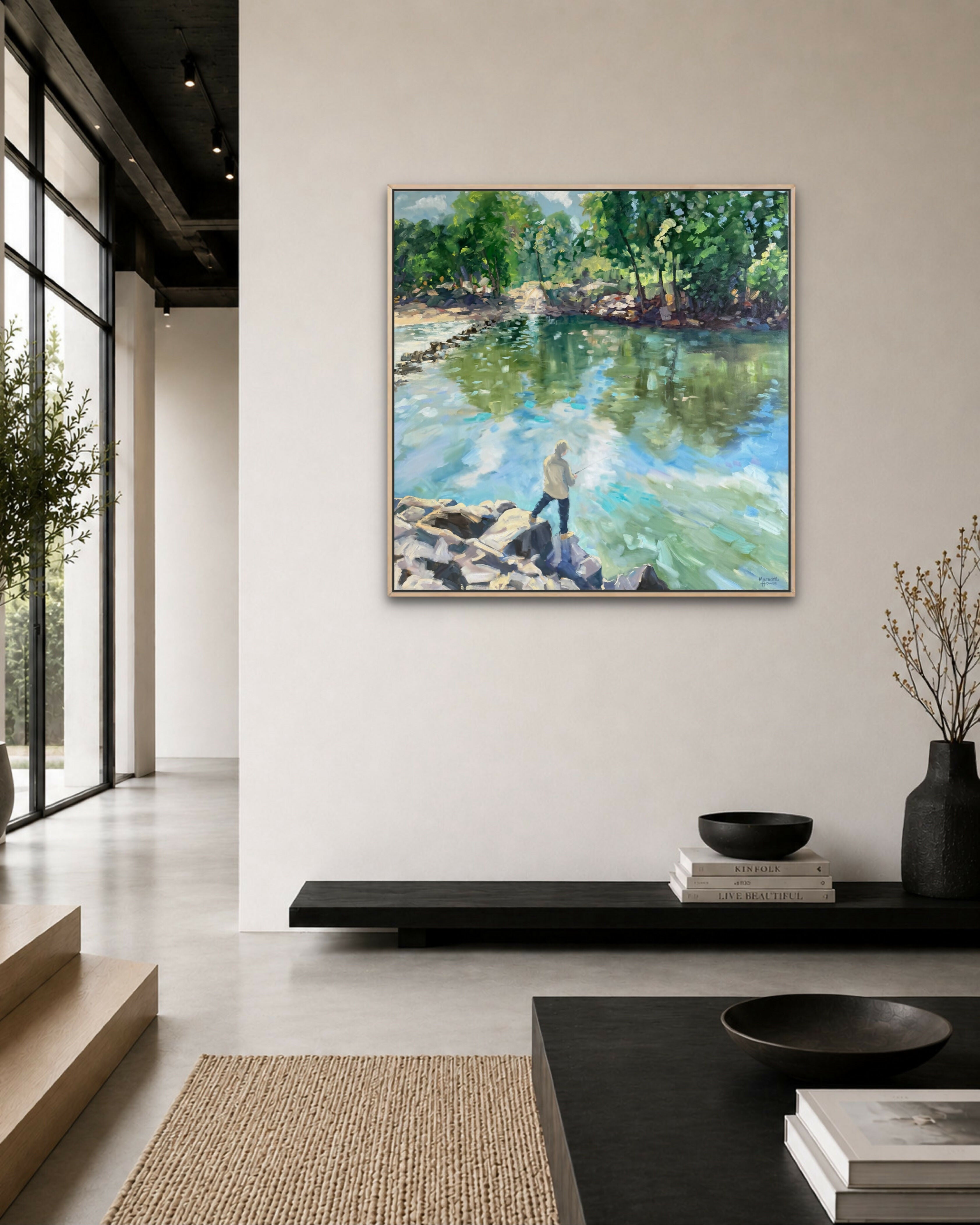 Cahills Crossing - Kakadu to Arnhem Land. Original hand-painted artwork by Meredith Howse.