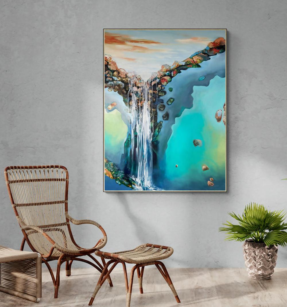 Falling in Love-by-Astrid Dahl Original Art-original art-Gioia