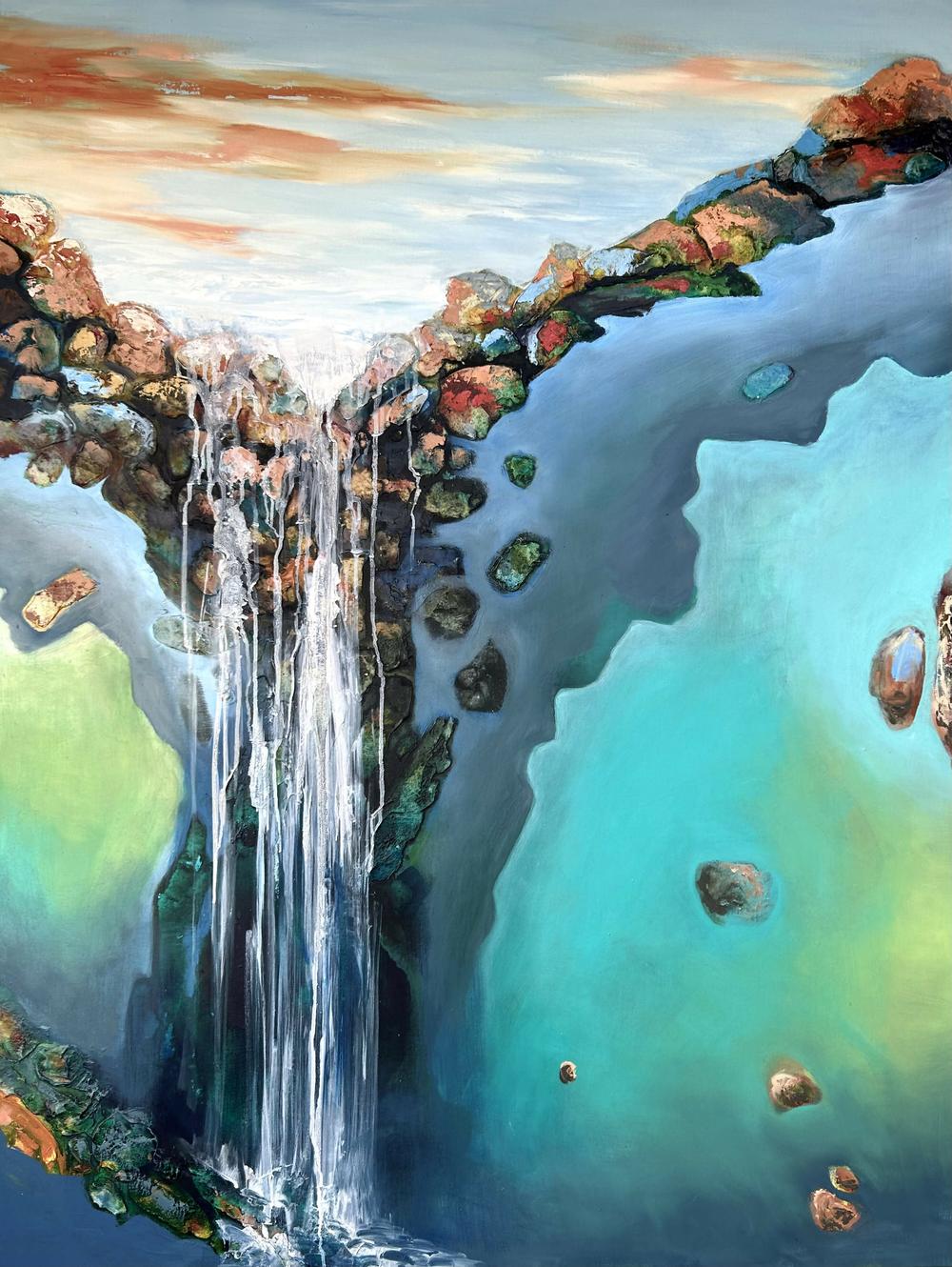 Falling in Love-by-Astrid Dahl Original Art-original art-Gioia