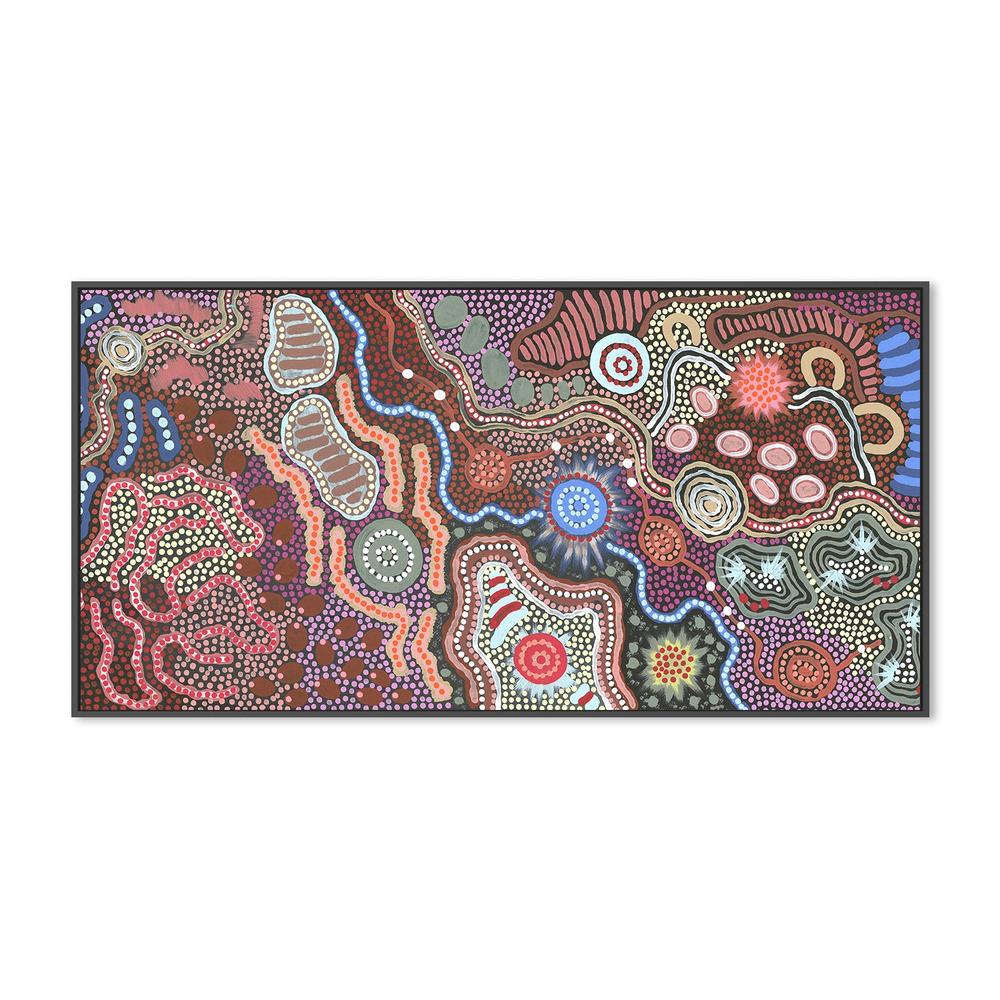 Family by the waterhole, Original Hand-Painted Canvas By Azeza Possum-by-Azeza Possum-original art-Gioia