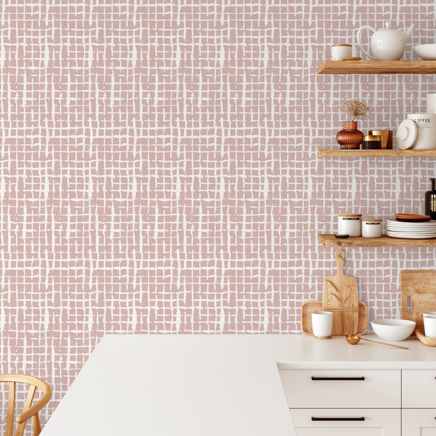 Farmhouse Fleamarket Pink, Wallpaper