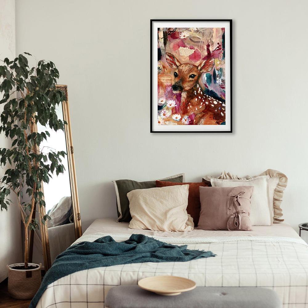 Fawn That You Tamed, Original Painting On Paper By Emily Birdsey-by-Emily Birdsey-original art-Gioia