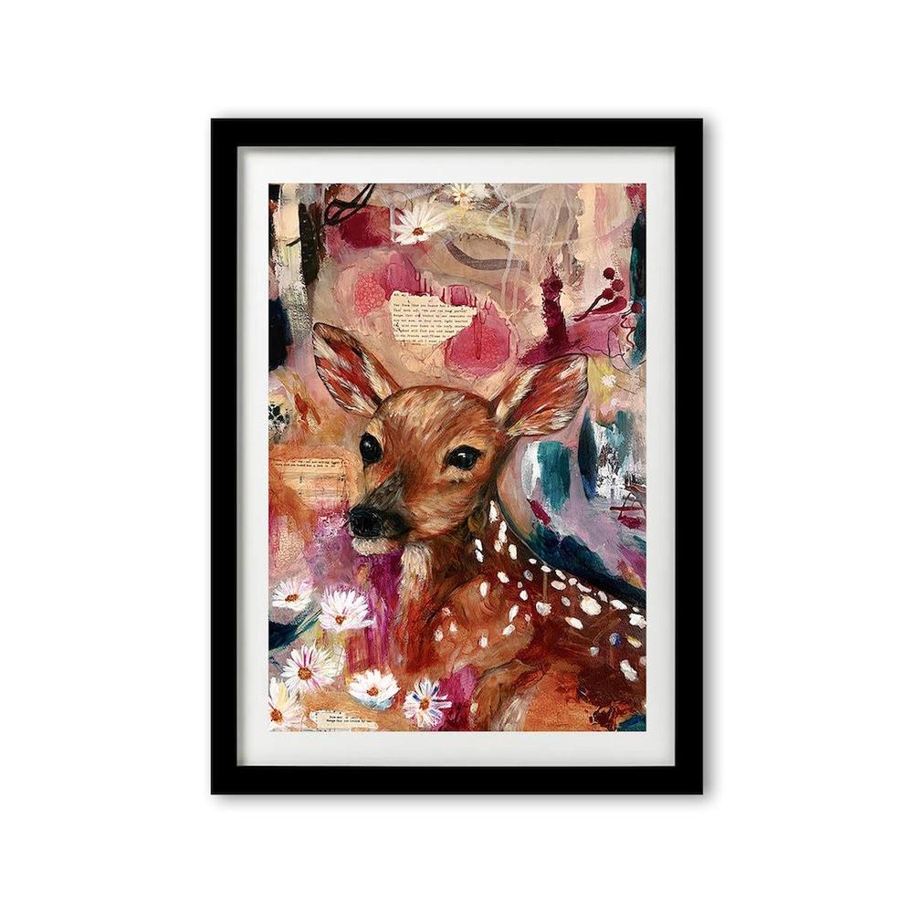 Fawn That You Tamed, Original Painting On Paper By Emily Birdsey-by-Emily Birdsey-original art-Gioia