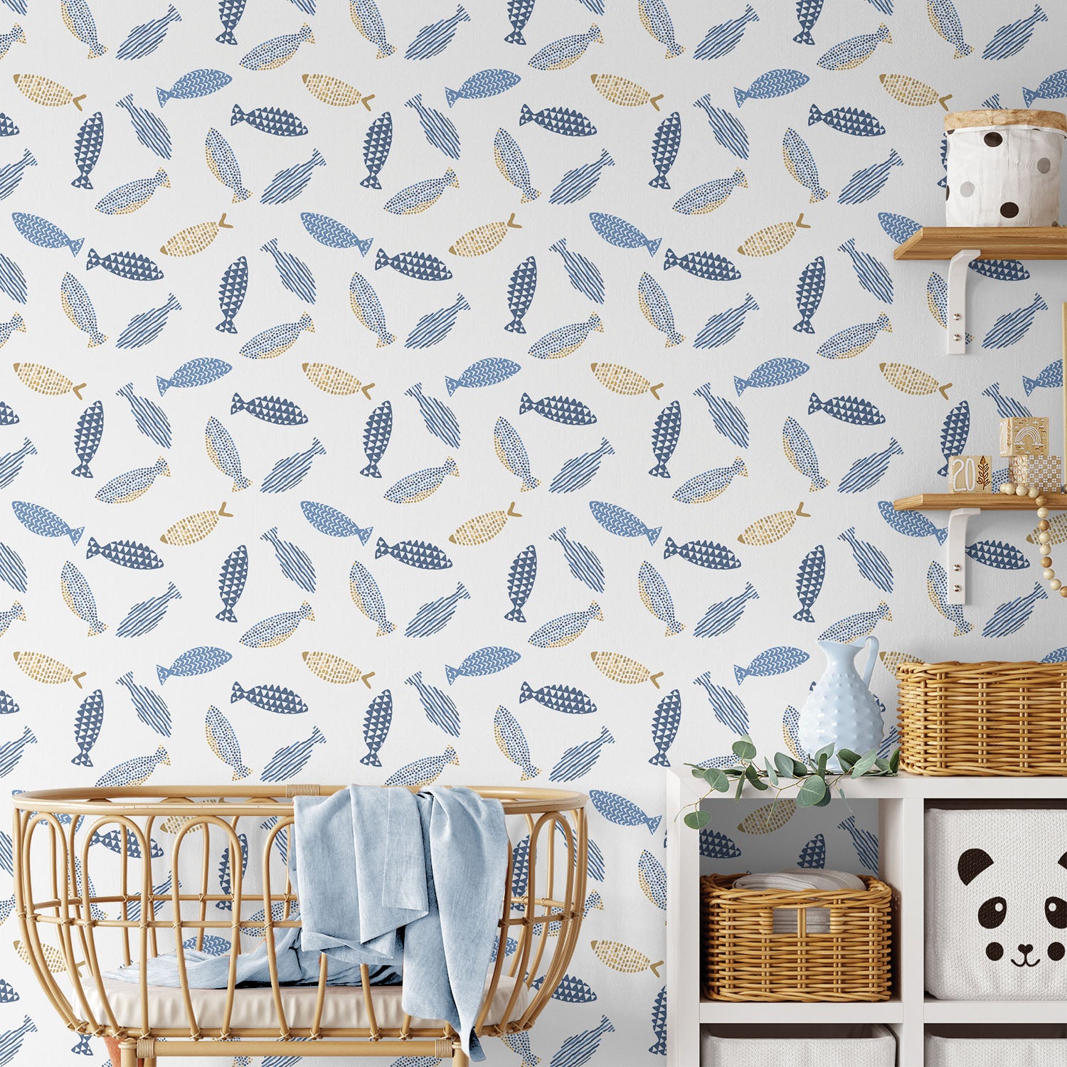 Fishes And Patterns-wallpaper-eco-friendly-easy-removal-Gioia Wall Art-5