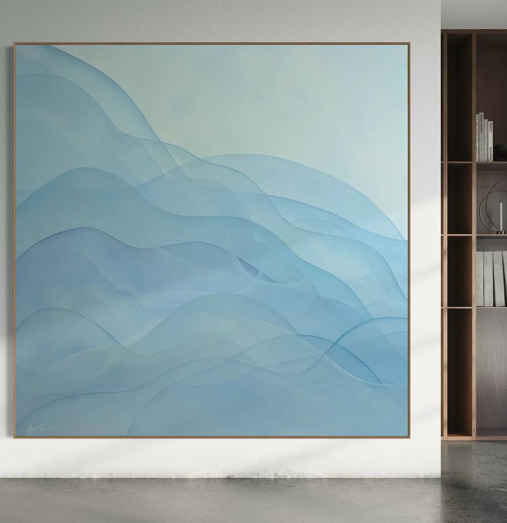 Floating in Tranquility , Original Artwork-by-Gabriela Azar Schreiner-original art-Gioia