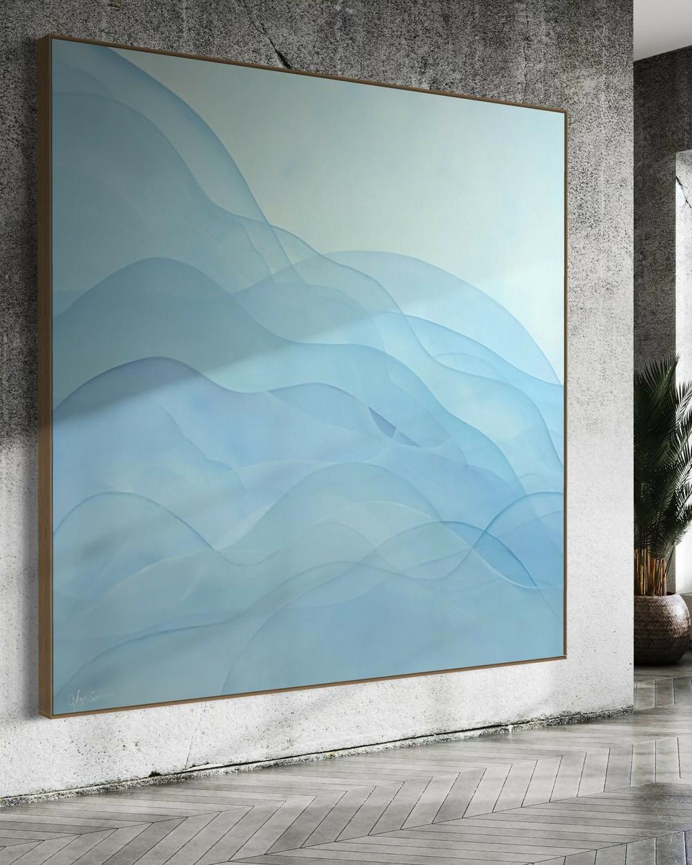 Floating in Tranquility , Original Artwork-by-Gabriela Azar Schreiner-original art-Gioia