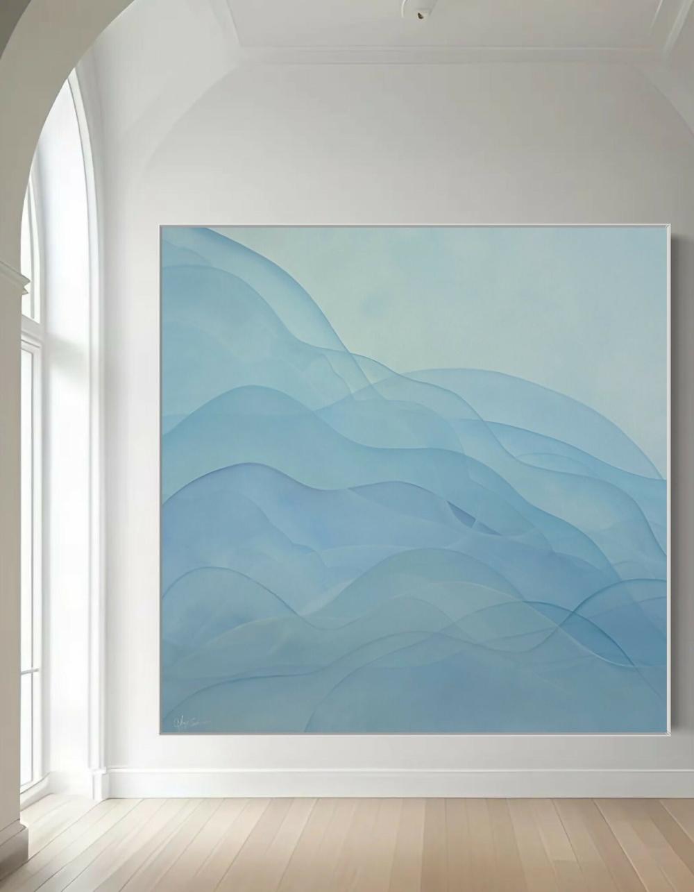 Floating in Tranquility , Original Artwork-by-Gabriela Azar Schreiner-original art-Gioia
