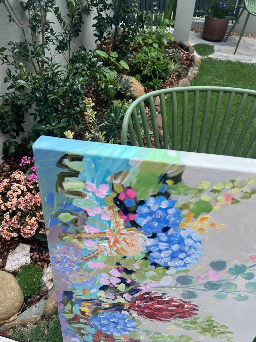 Flower River Vintage. Original hand-painted artwork by Meredith Howse.-by-Meredith Howse-original art-Gioia