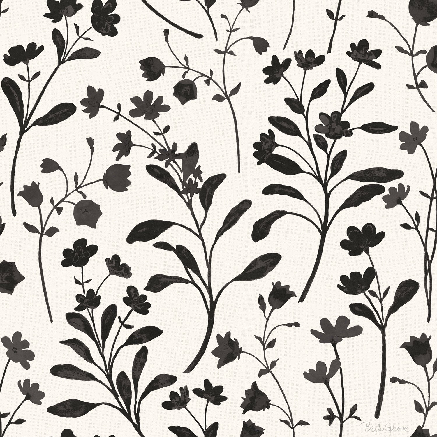 Flower Show Pattern, Style B, Wallpaper