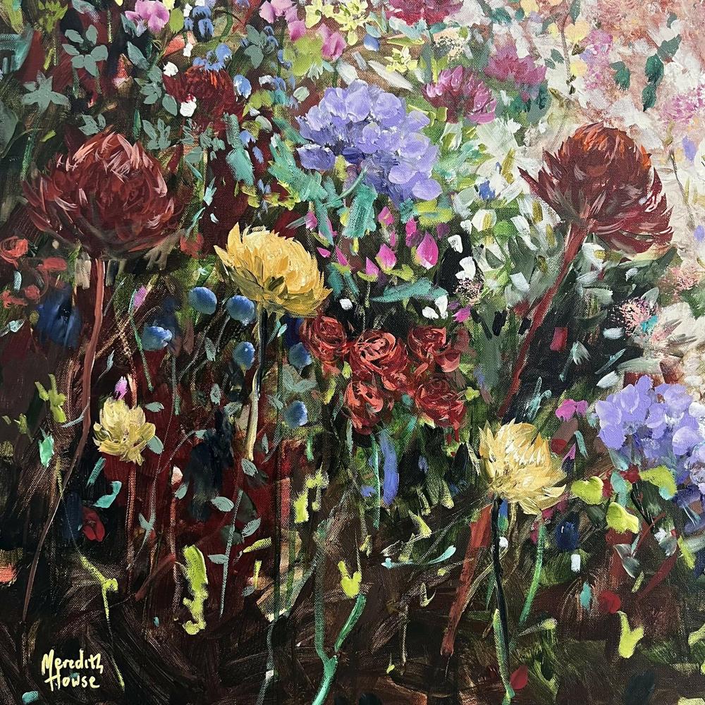 Flower Vintage. Original hand-painted artwork by Meredith Howse.-by-Meredith Howse-original art-Gioia