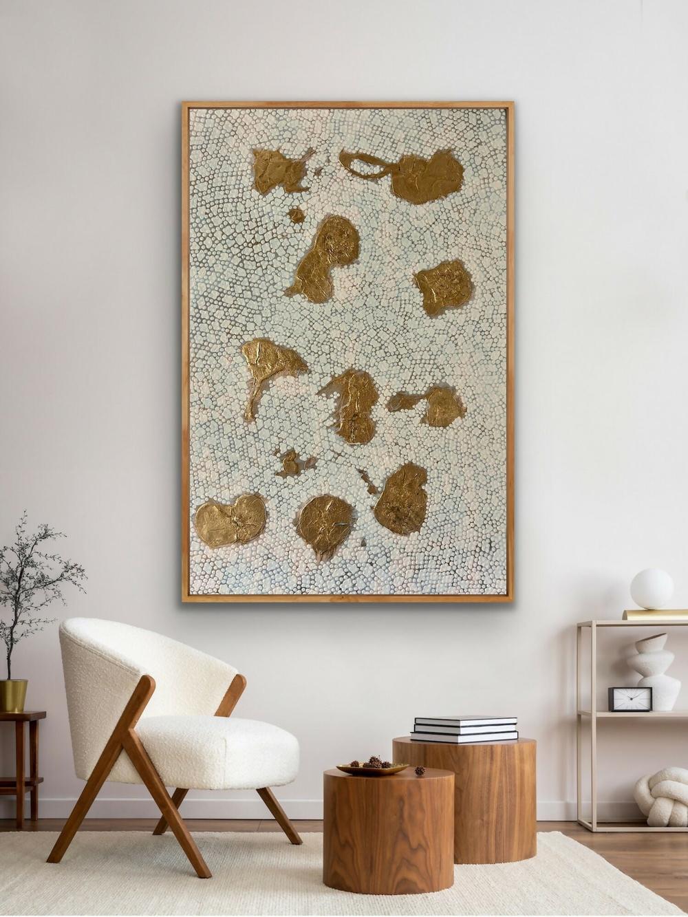 Fragments of Silence (Box Timber Oak Frame)-by-Gillian Deane Art-original art-Gioia