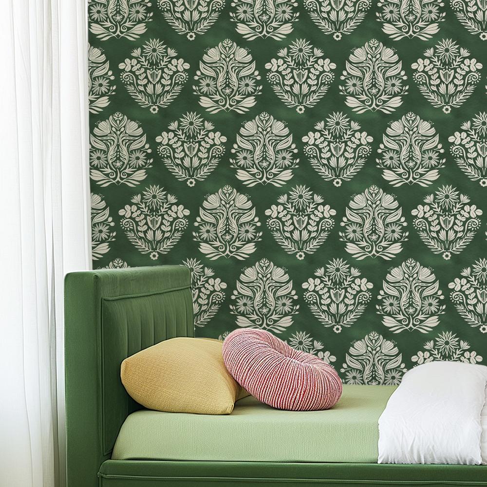 Fresh Fronds Pattern IIC-wallpaper-eco-friendly-easy-removal-Dina June-2
