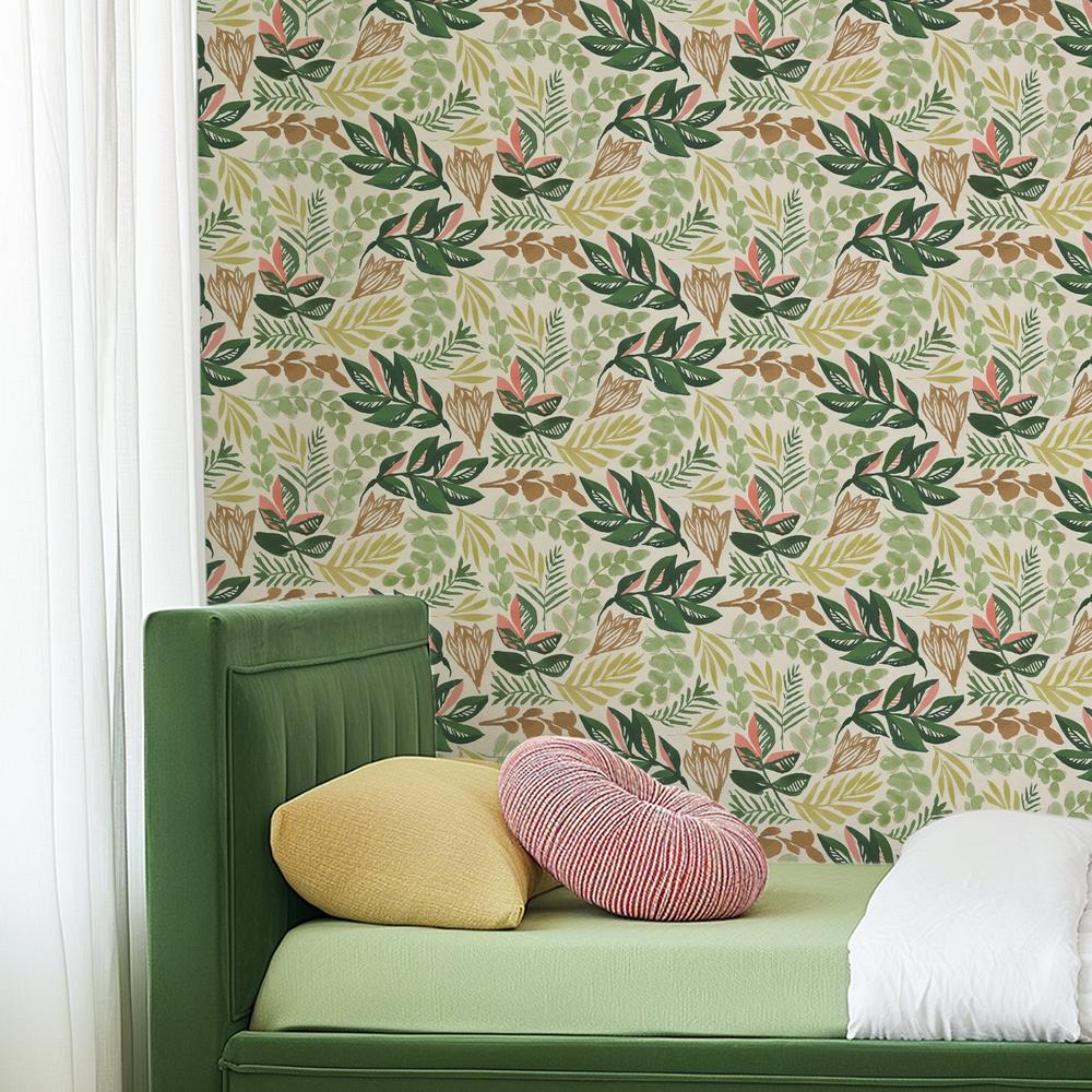 Fresh Fronds Pattern III-wallpaper-eco-friendly-easy-removal-Dina June-2