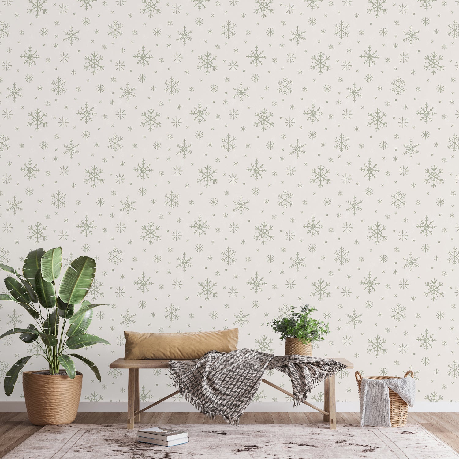Frosty Forest Pattern I, Style A, Wallpaper