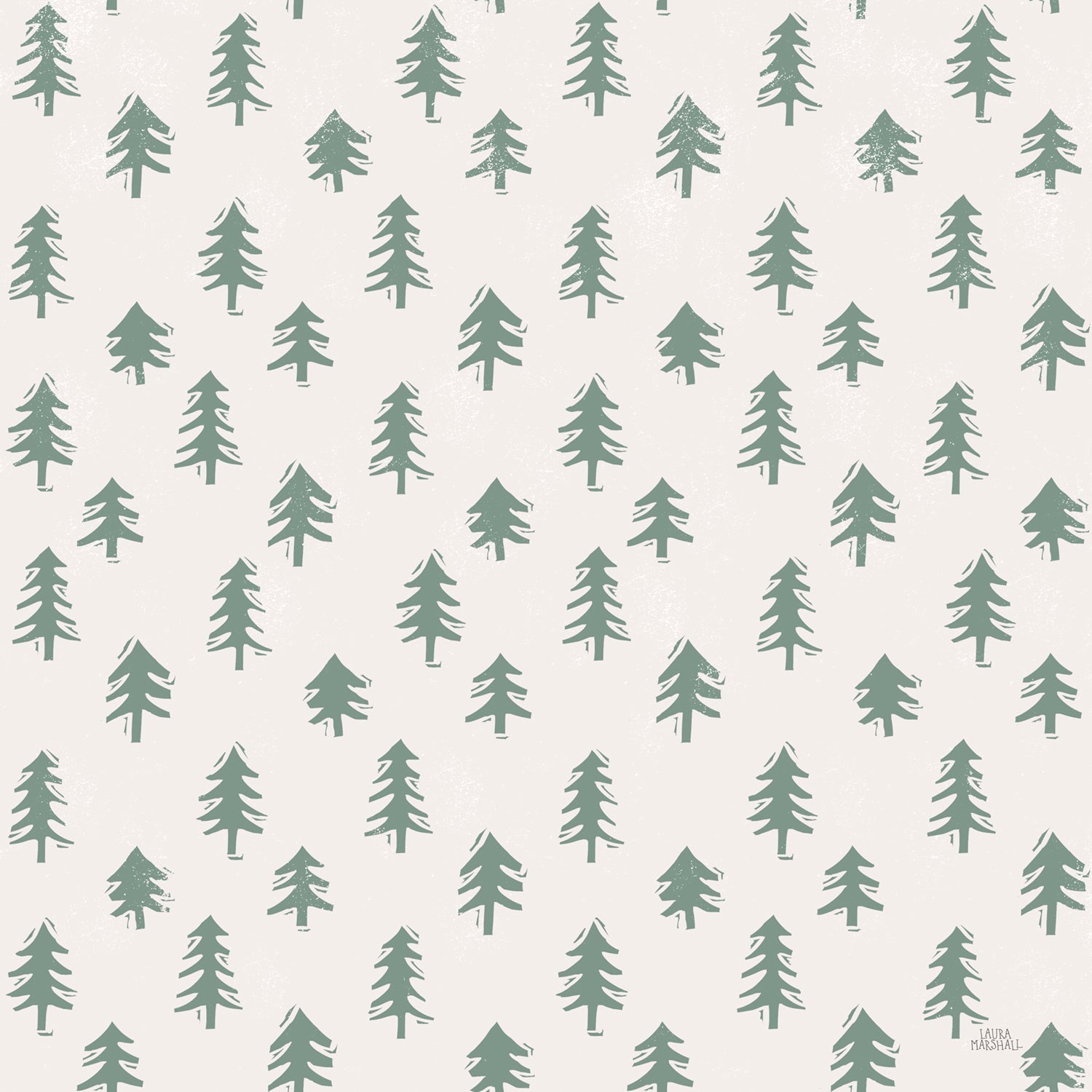Frosty Forest Pattern, Style C, Wallpaper