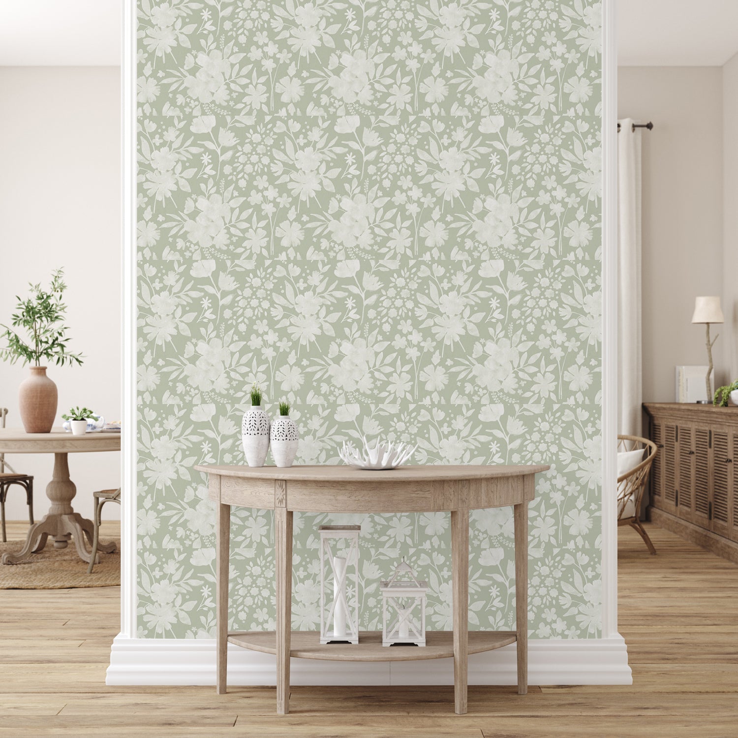 Full Bloom Pattern, Style A, Wallpaper