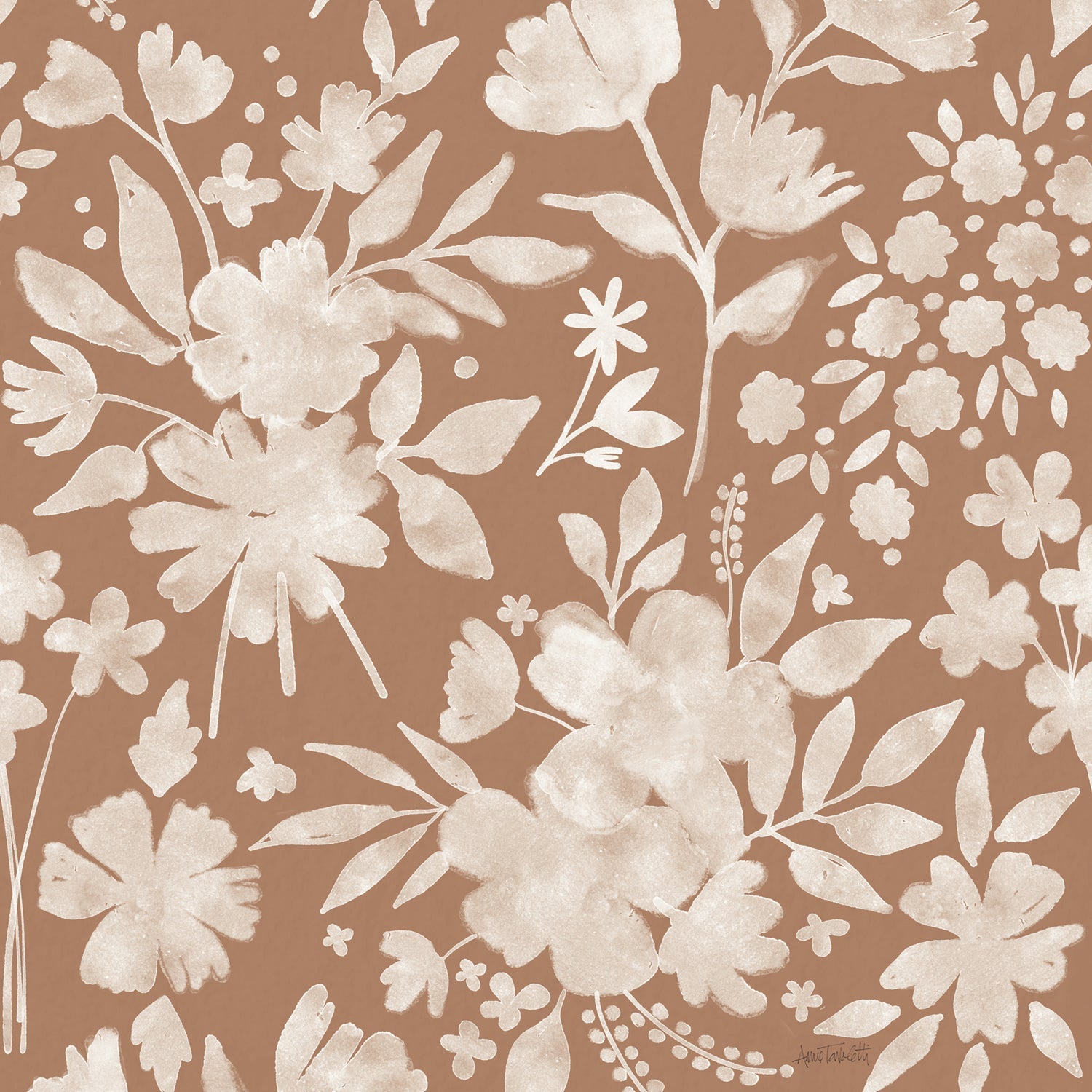 Full Bloom Pattern, Style C, Wallpaper