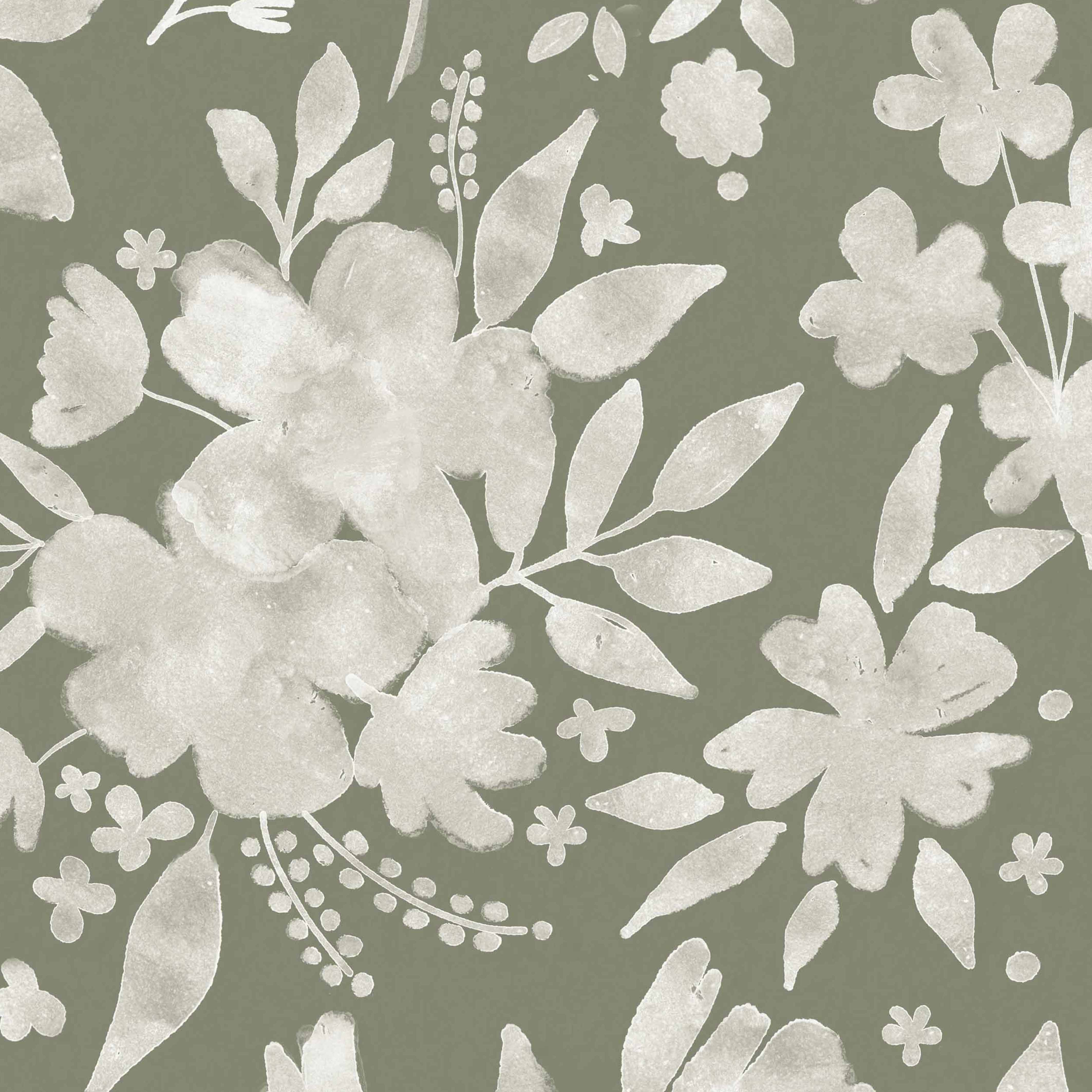Full Bloom Pattern, Style D, Wallpaper