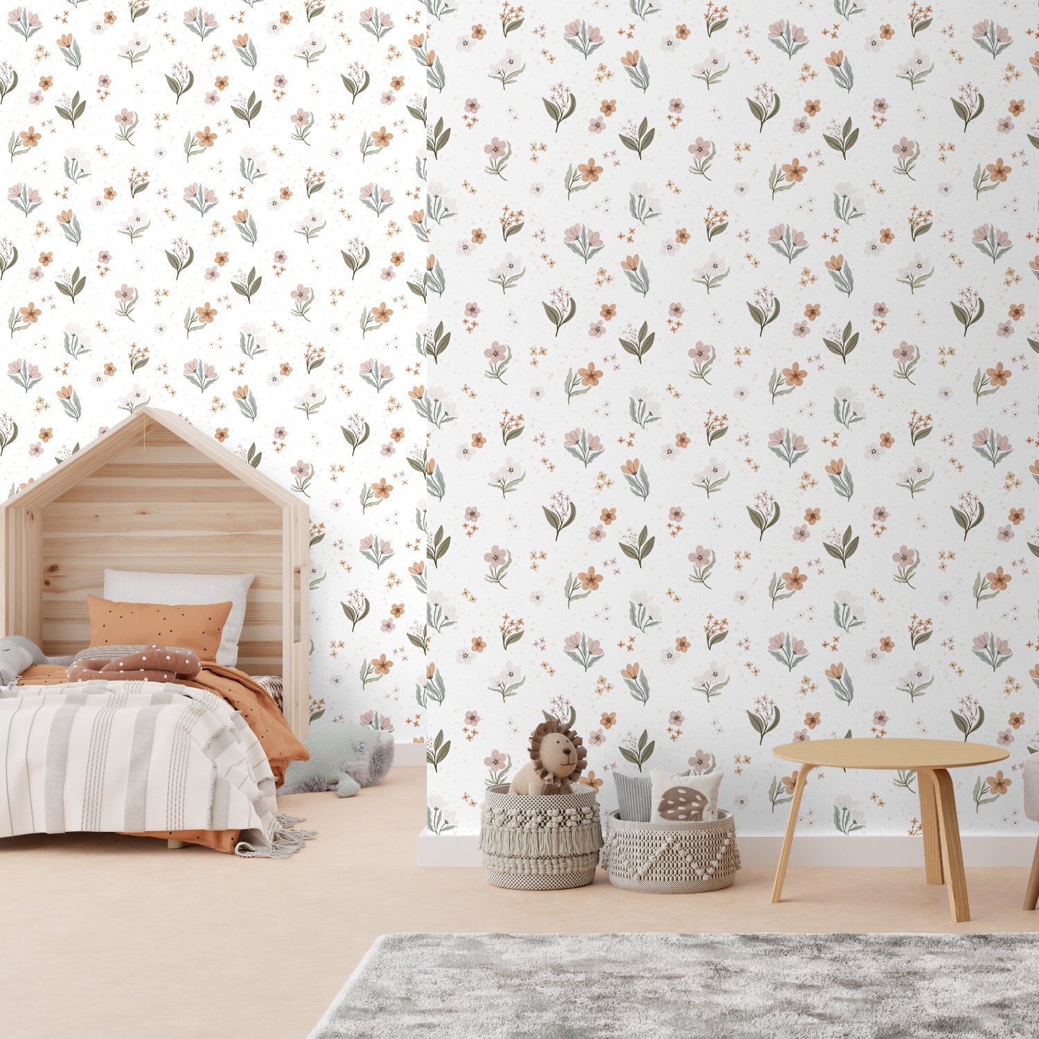 Garden Friends Pattern II, Wallpaper