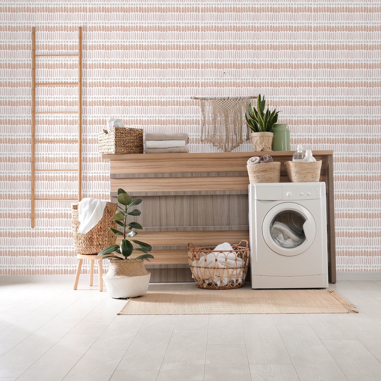 Garden Friends Pattern III, Style A, Wallpaper