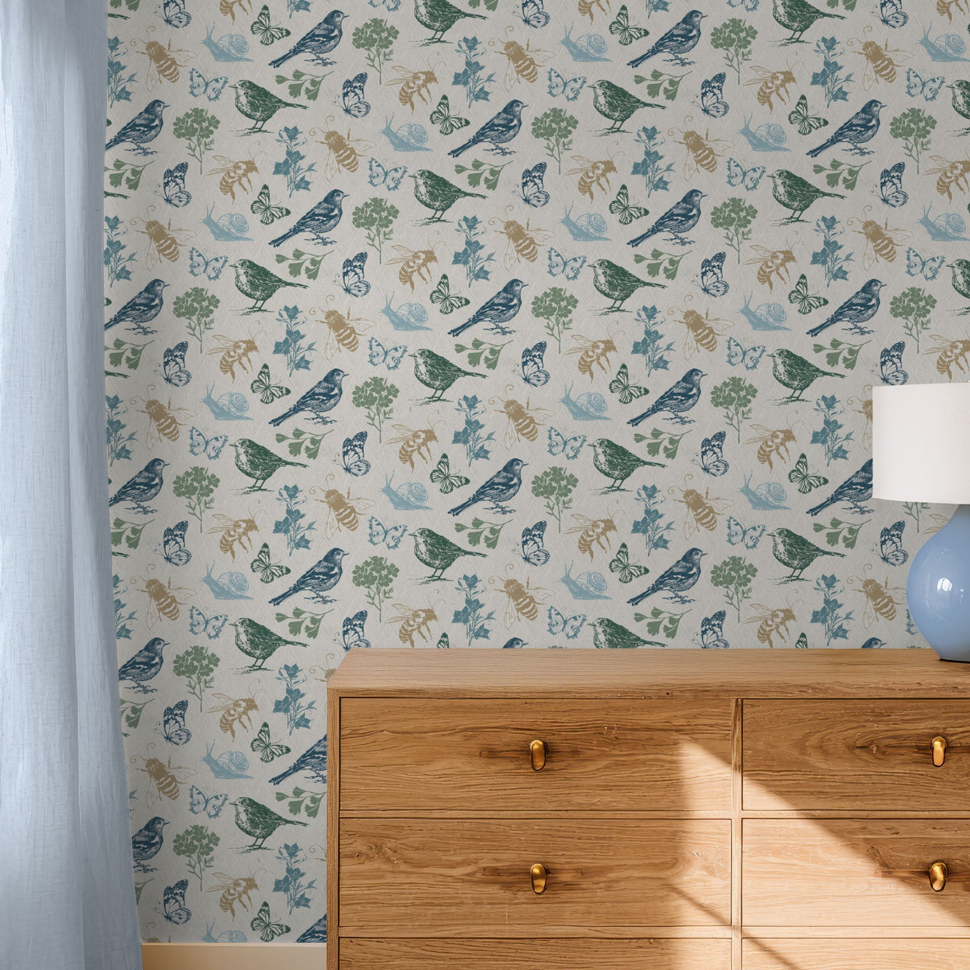 Garden Tones Pattern I-wallpaper-eco-friendly-easy-removal-Anne Tavoletti-2