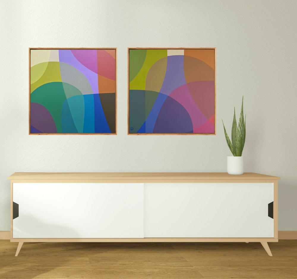 Garden View II , Original Artwork-by-Charlotte De Pace-original art-Gioia