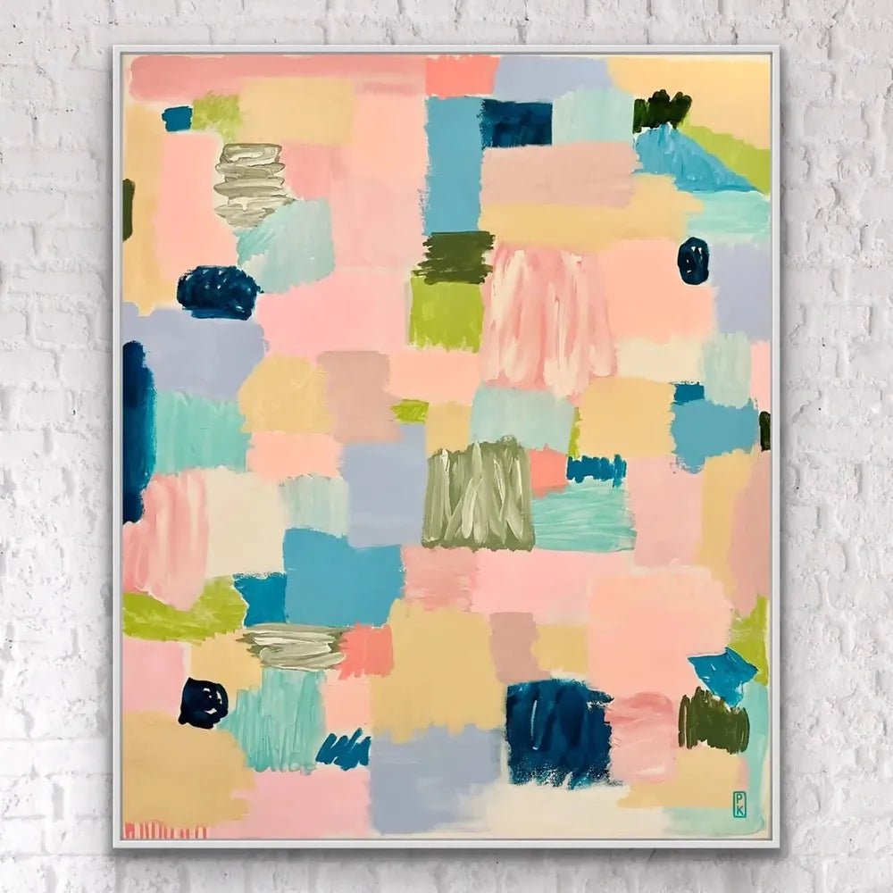 Gelato Beach, Original Hand-Painted Canvas By Poppy Key-by-Poppy Key-original art-Gioia