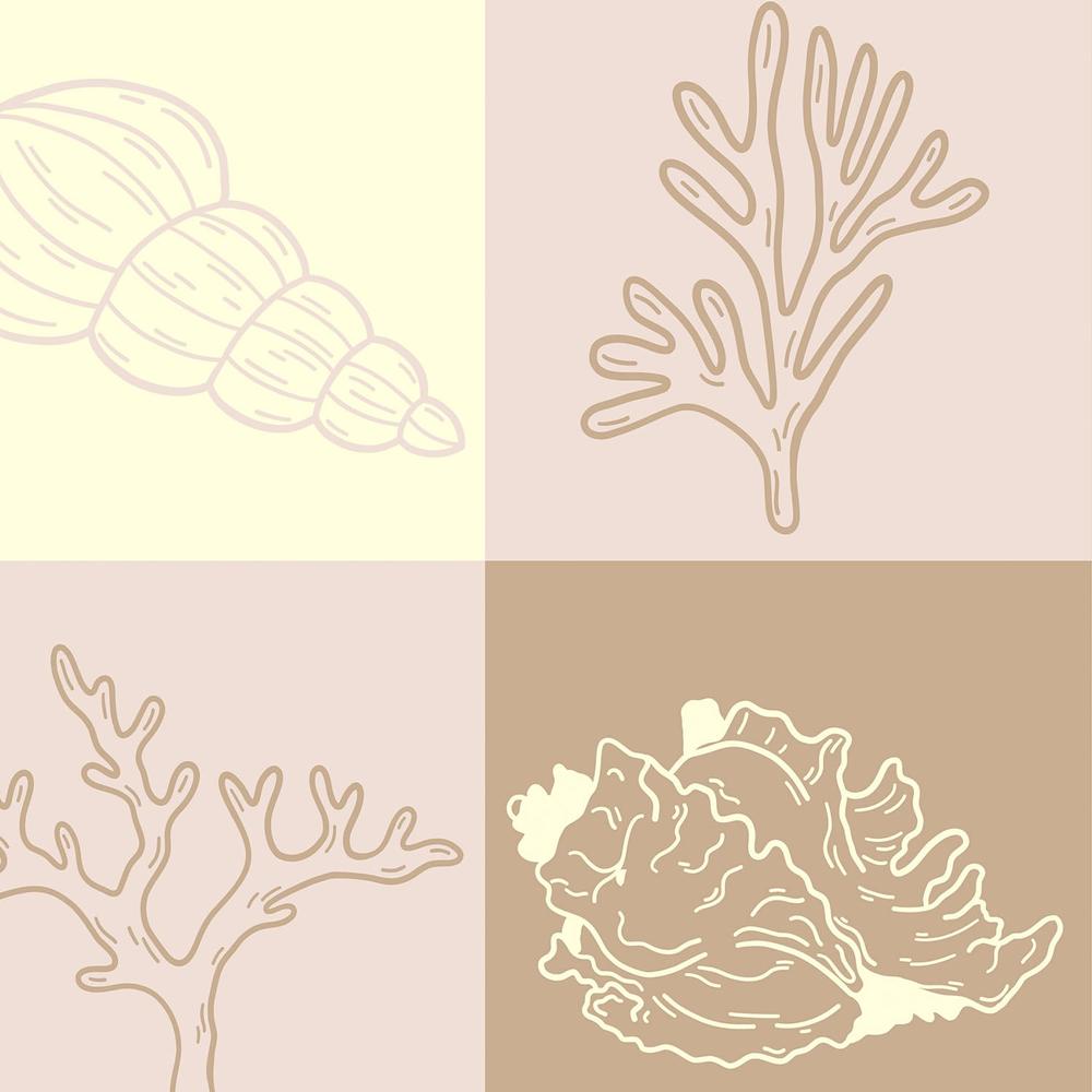 Gingham Marine Life-wallpaper-eco-friendly-easy-removal-Gioia Wall Art-4