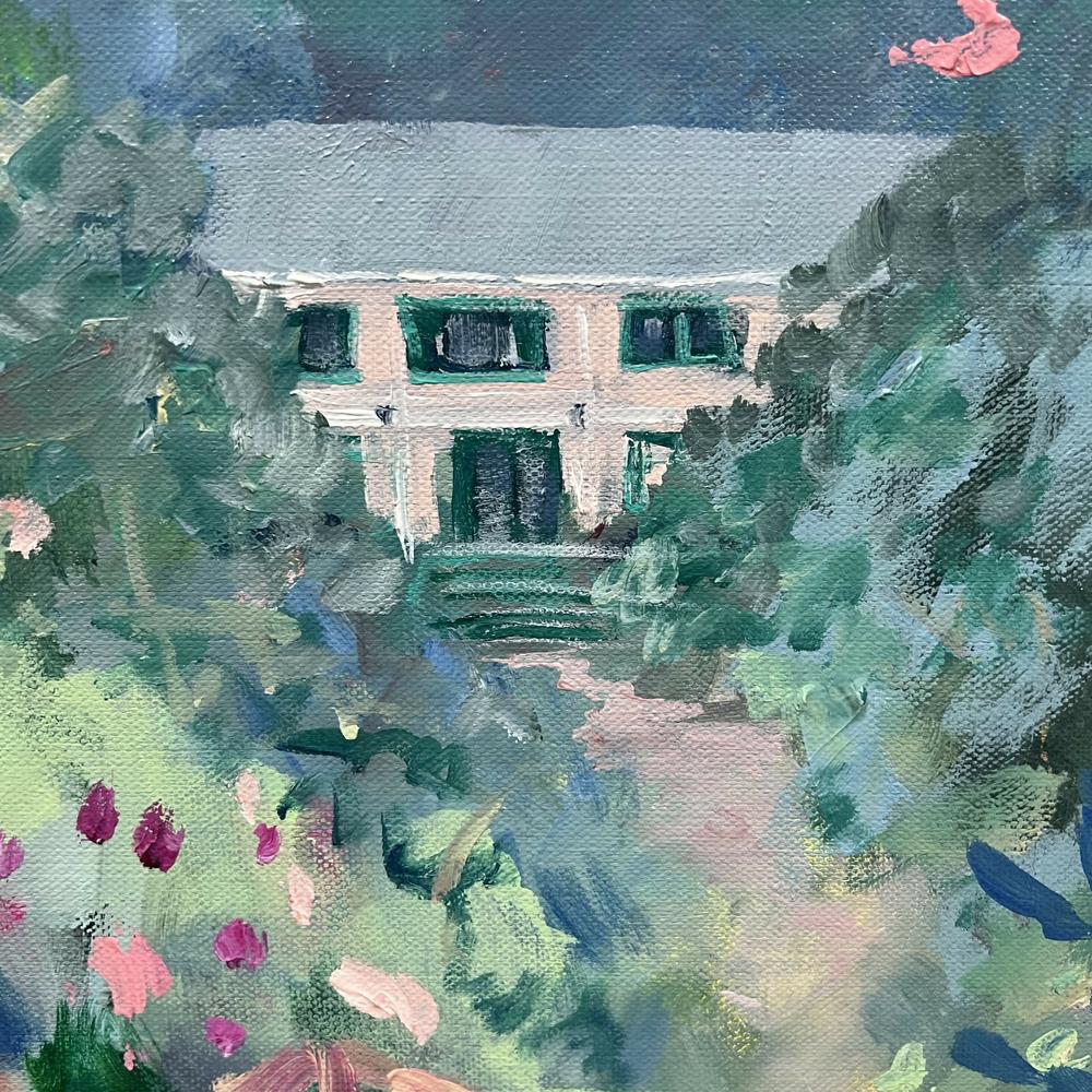 Giverny Flower Path , Original Artwork-by-Meredith Howse-original art-Gioia