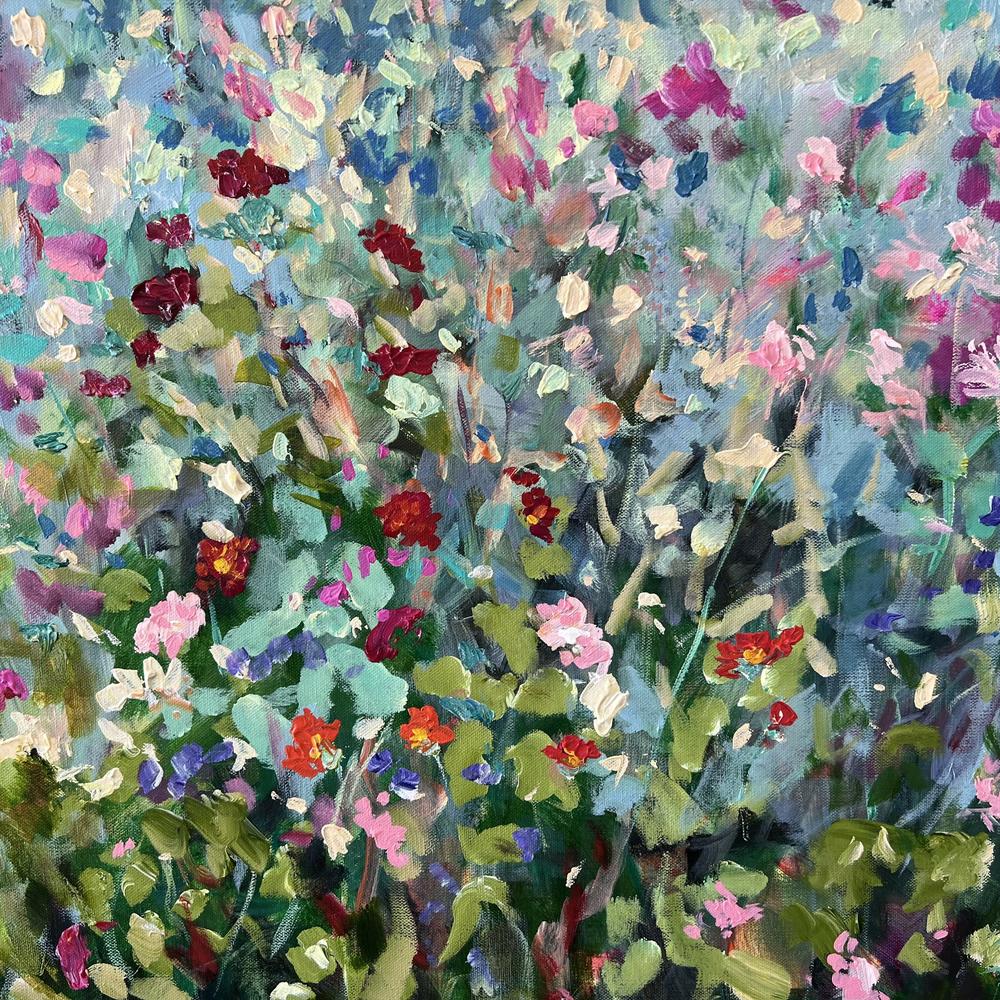 Giverny Flower Path , Original Artwork-by-Meredith Howse-original art-Gioia