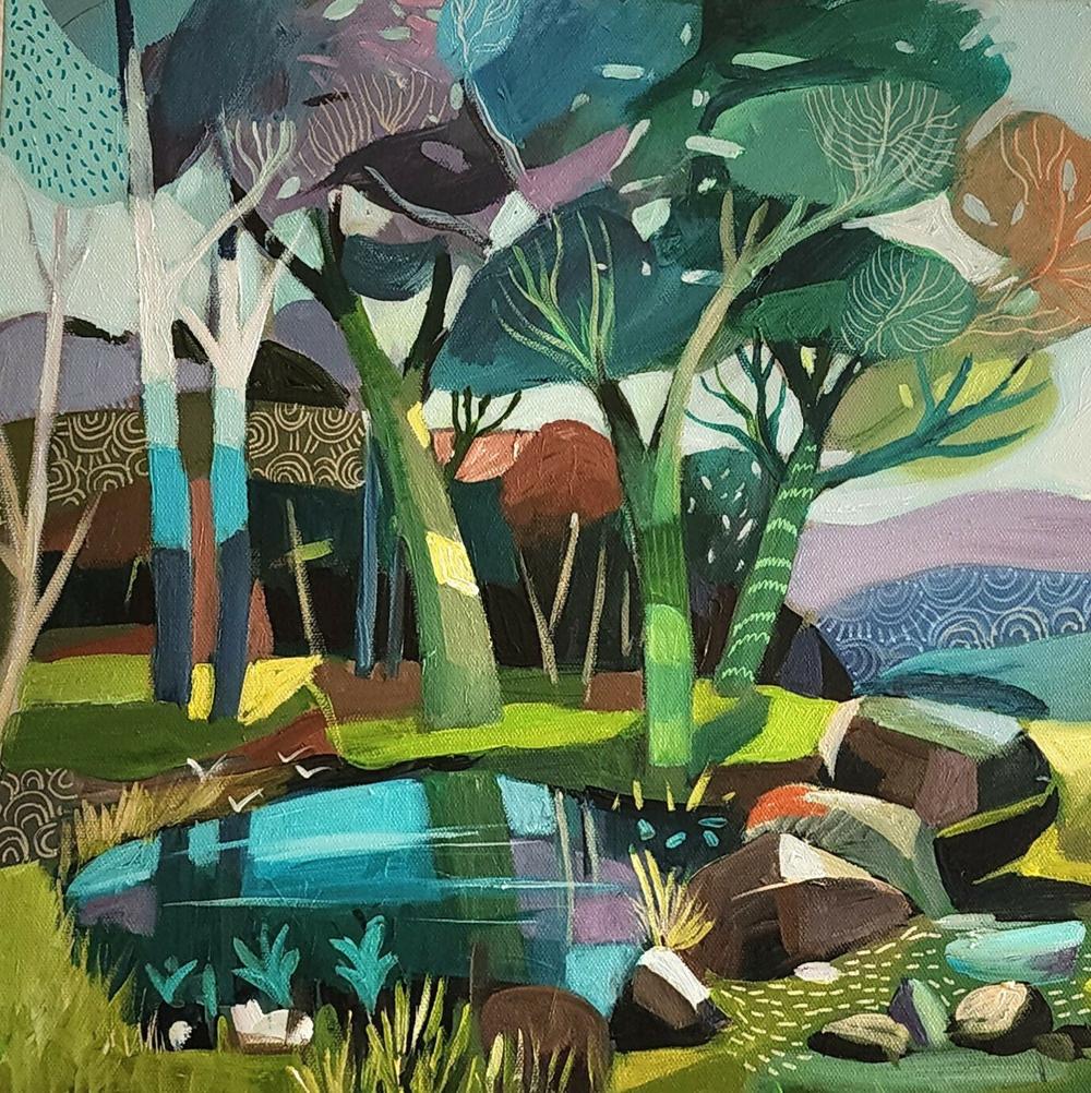 Glassy Deep-by-Susan Trudinger Original Art-original art-Gioia