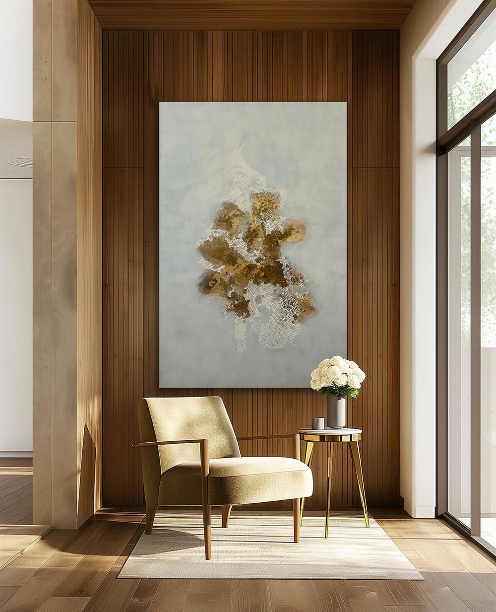 Gold Sea Foam-by-Gillian Deane Original Art-original art-Gioia