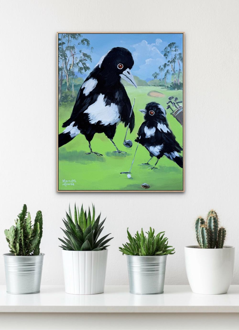 Golf with Dad-by-Meredith Howse-original art-Gioia