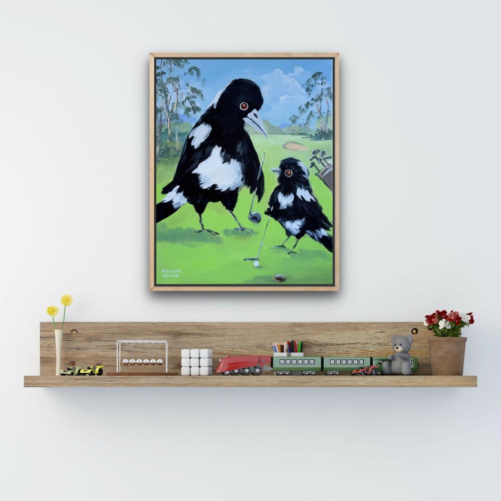 Golf with Dad-by-Meredith Howse-original art-Gioia