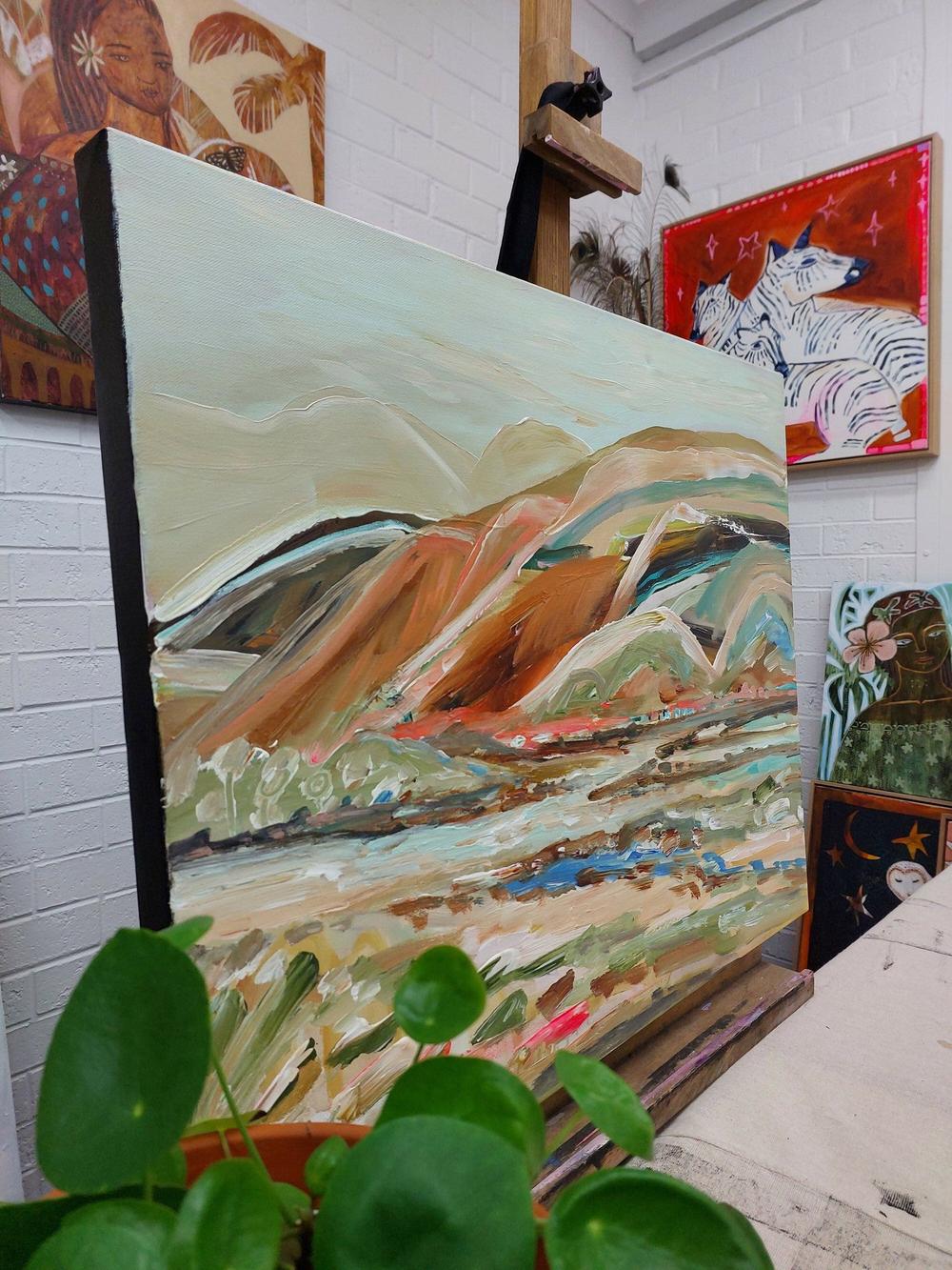 Greener Pastures, Original Hand-Painted Canvas By Amanda Skye-by-Amanda Skye-original art-Gioia