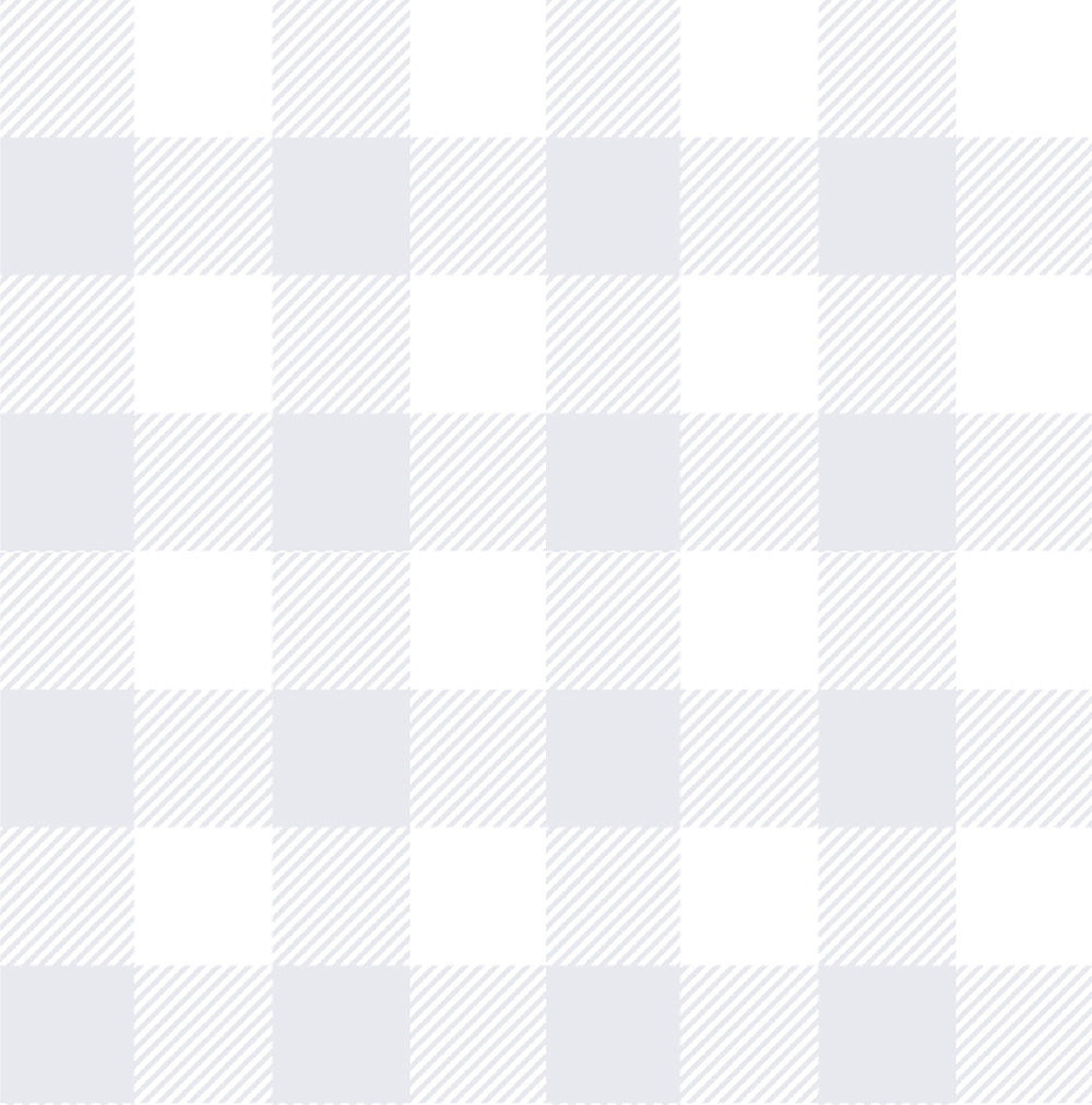 Grey Blue Gingham Wallpaper