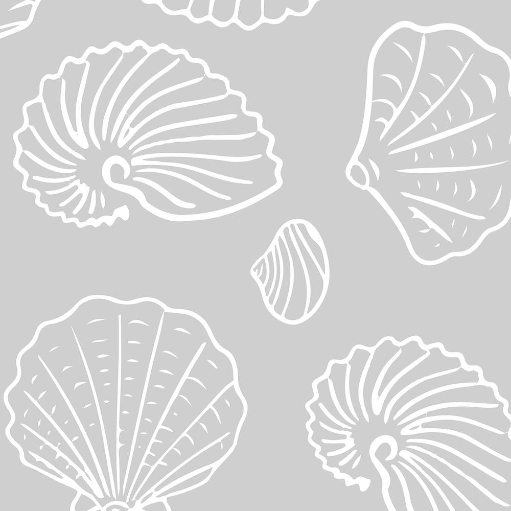 Grey Seashells-wallpaper-eco-friendly-easy-removal-Gioia Wall Art-3