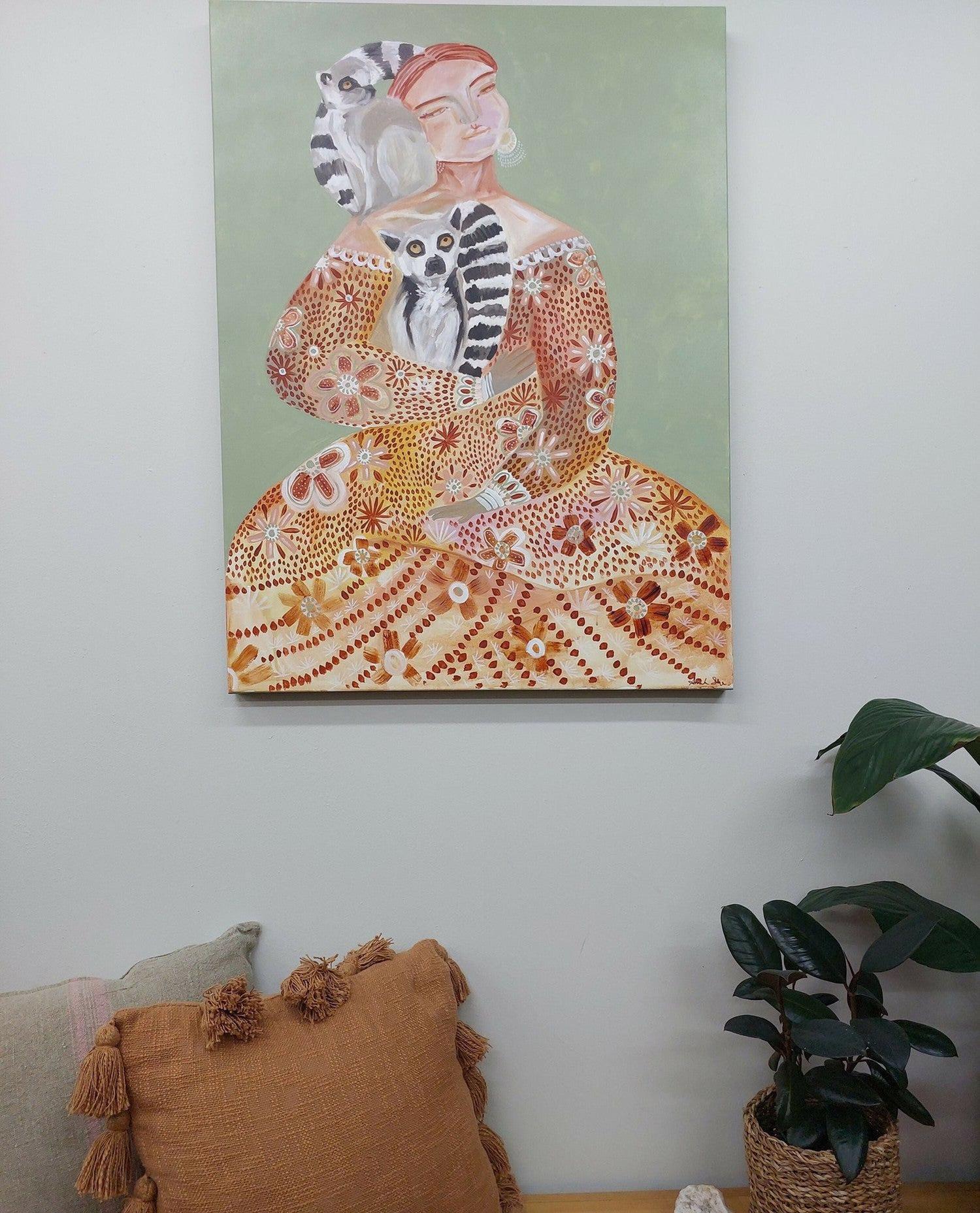 Leah Acrylic On Canvas 76X101Cm By Amanda Skye Original Artwork