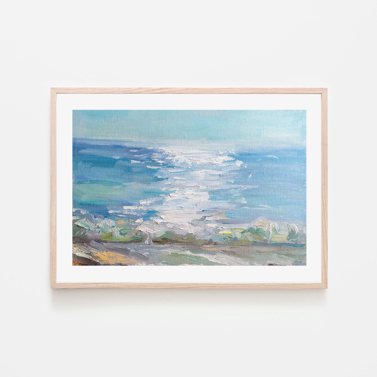 The Glistening Lake , Hand-Painted Canvas
