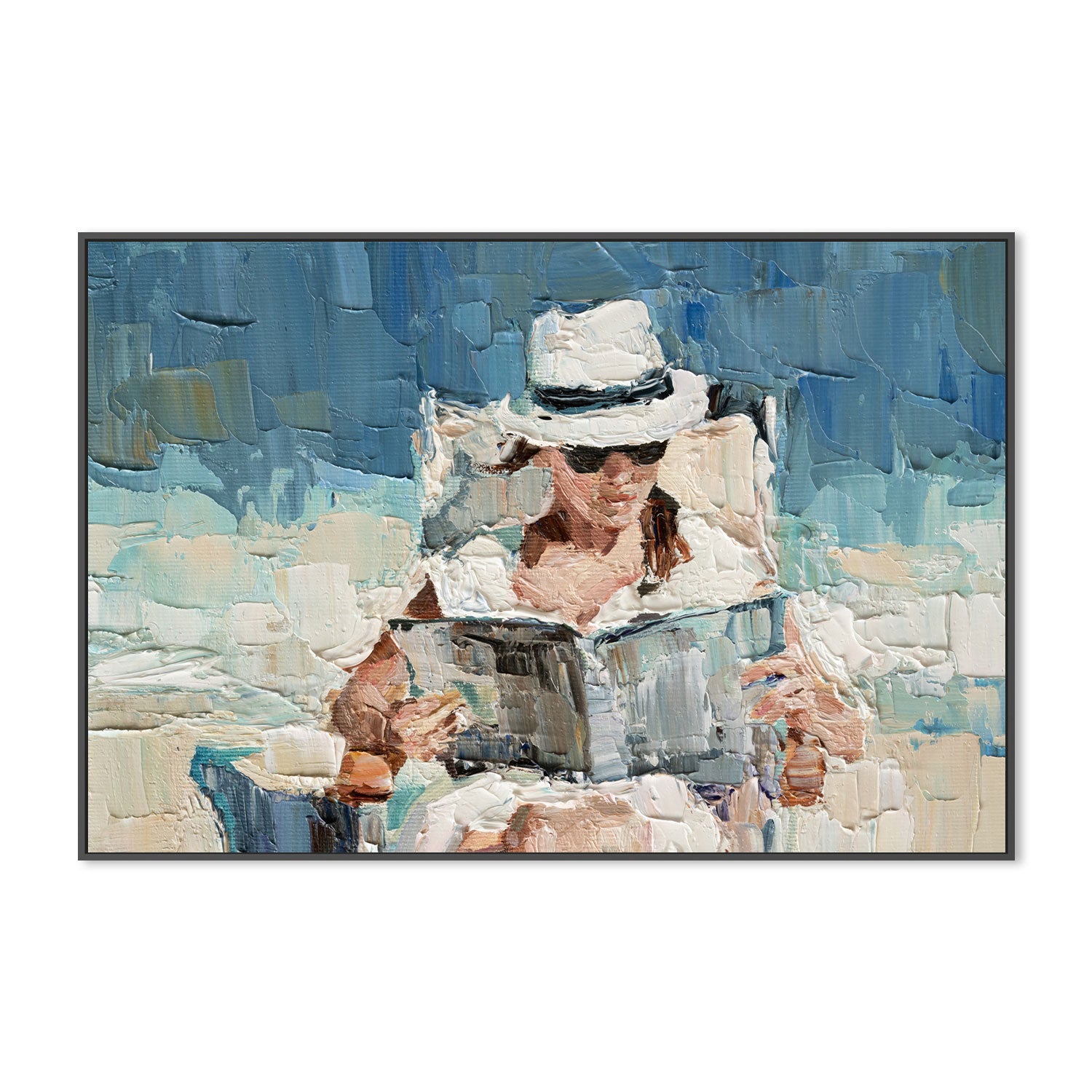 On Vacation , Hand-Painted Canvas