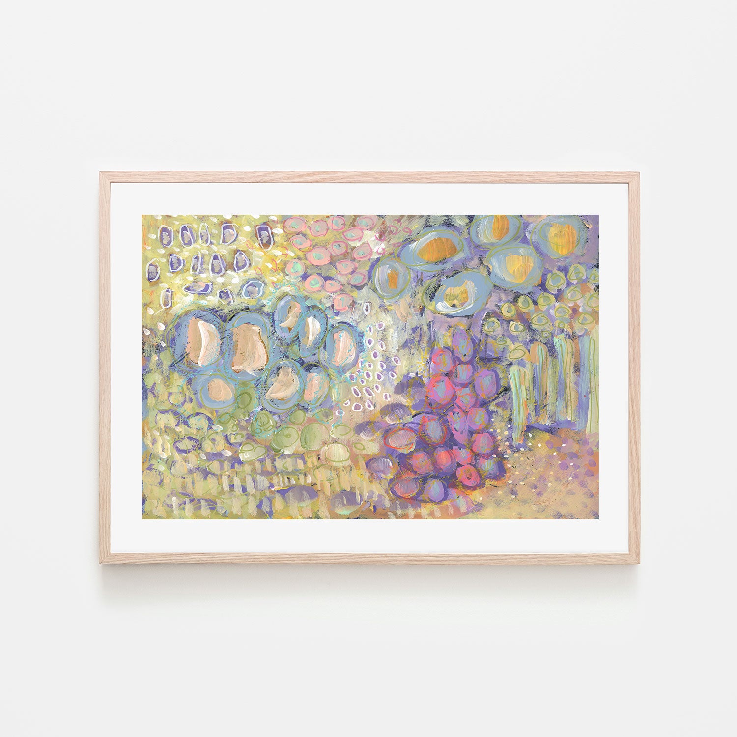Pastel Garden , Hand-Painted Canvas
