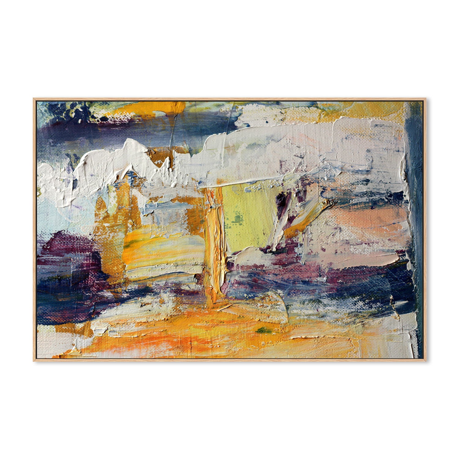 Safron Blend , Hand-Painted Canvas