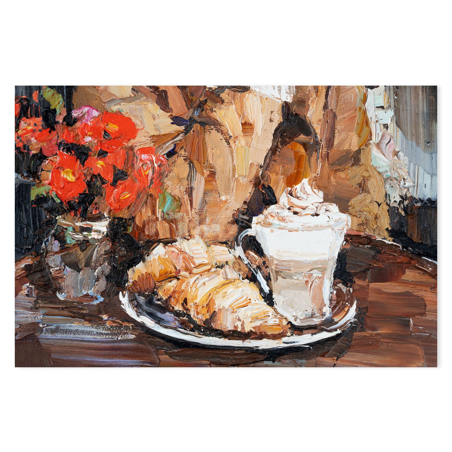 Breakfast In Milan , Hand-Painted Canvas