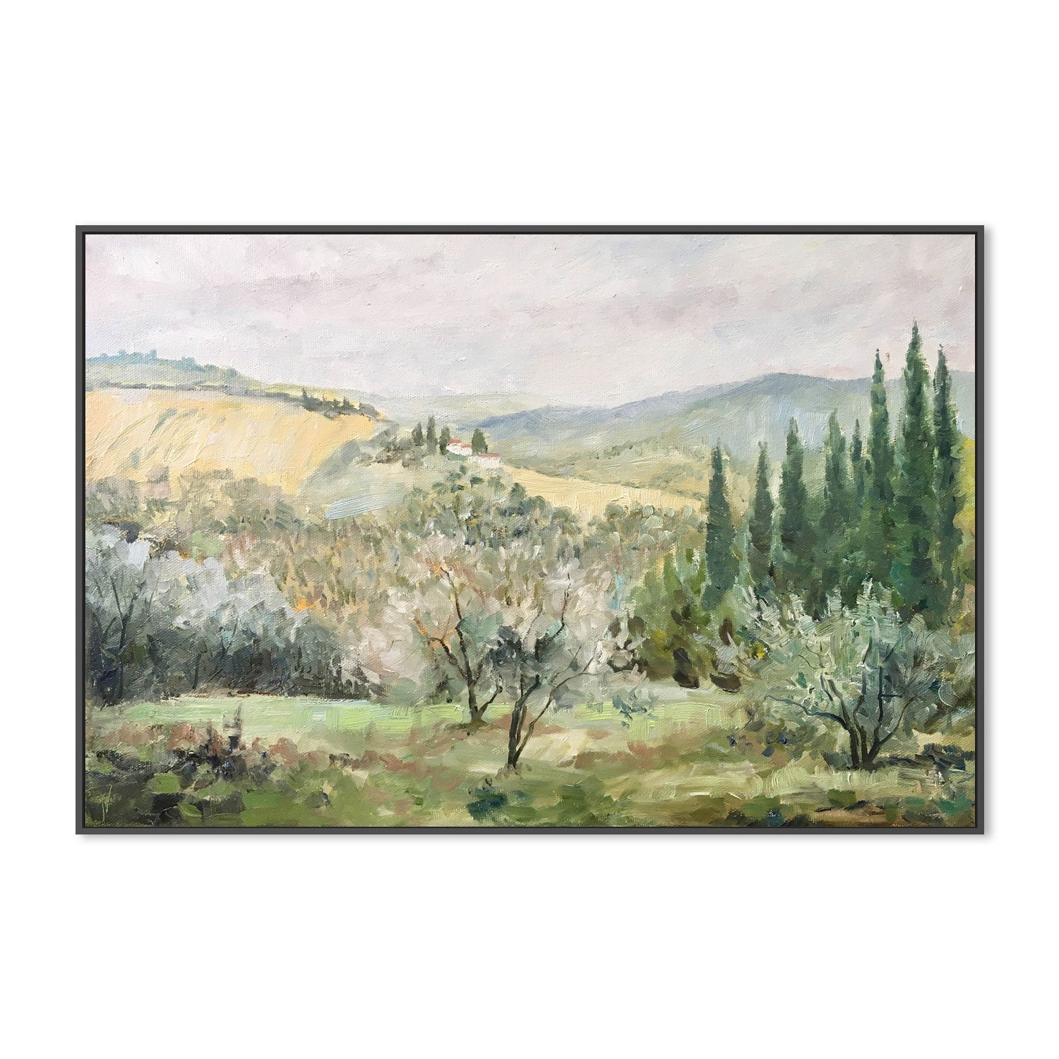 English Countryside, Style A , Hand-Painted Canvas