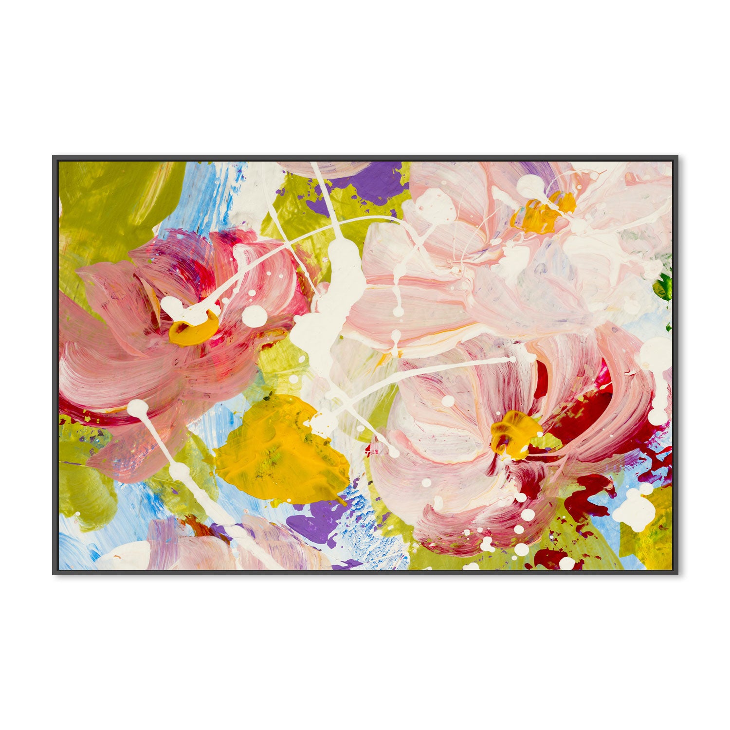 Abstract Flower Garden, Style B , Hand-Painted Canvas