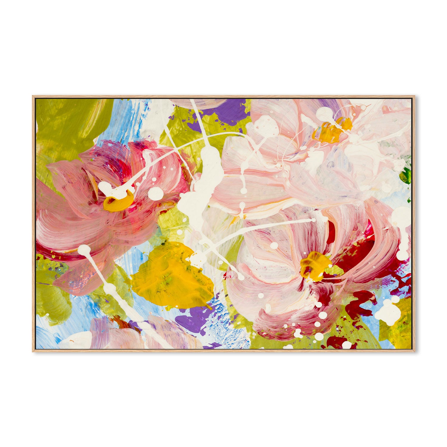 Abstract Flower Garden, Style B , Hand-Painted Canvas