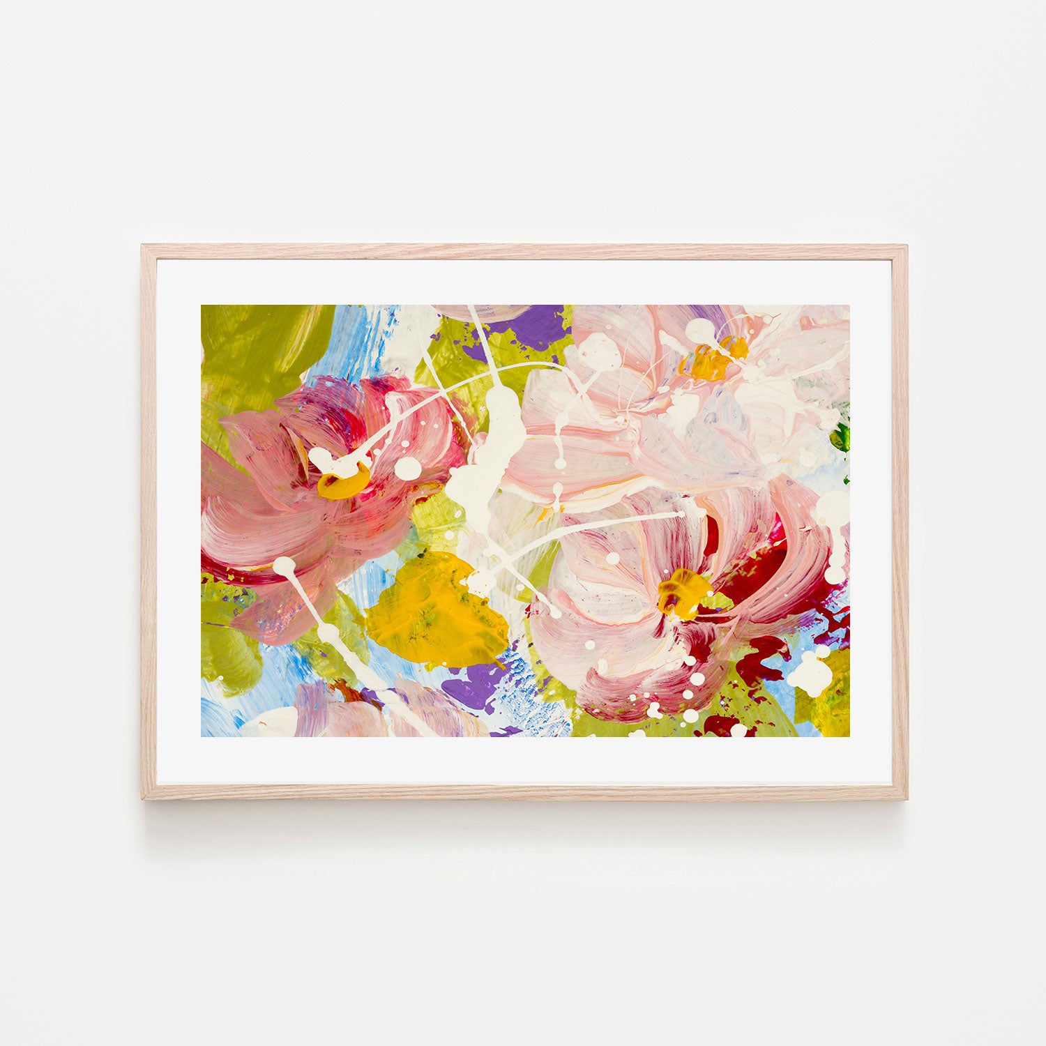 Abstract Flower Garden, Style B , Hand-Painted Canvas