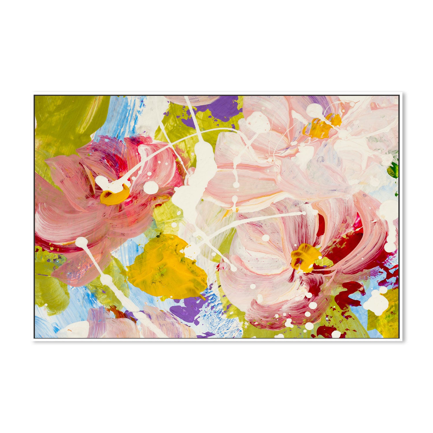 Abstract Flower Garden, Style B , Hand-Painted Canvas