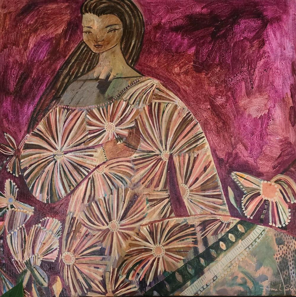 Hand on Heart , Original Artwork-by-Amanda Skye-original art-Gioia